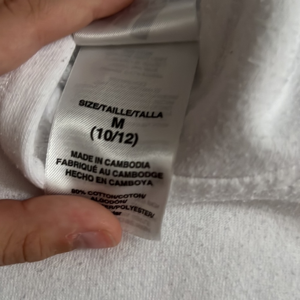 White adidas girls hoodie (size M) - Picture 3 of 3
